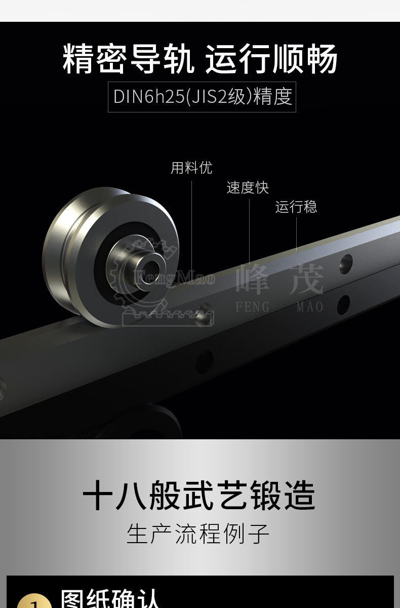 精密V型滾輪導(dǎo)軌運行順暢 精密V型滾輪導(dǎo)軌運行順暢